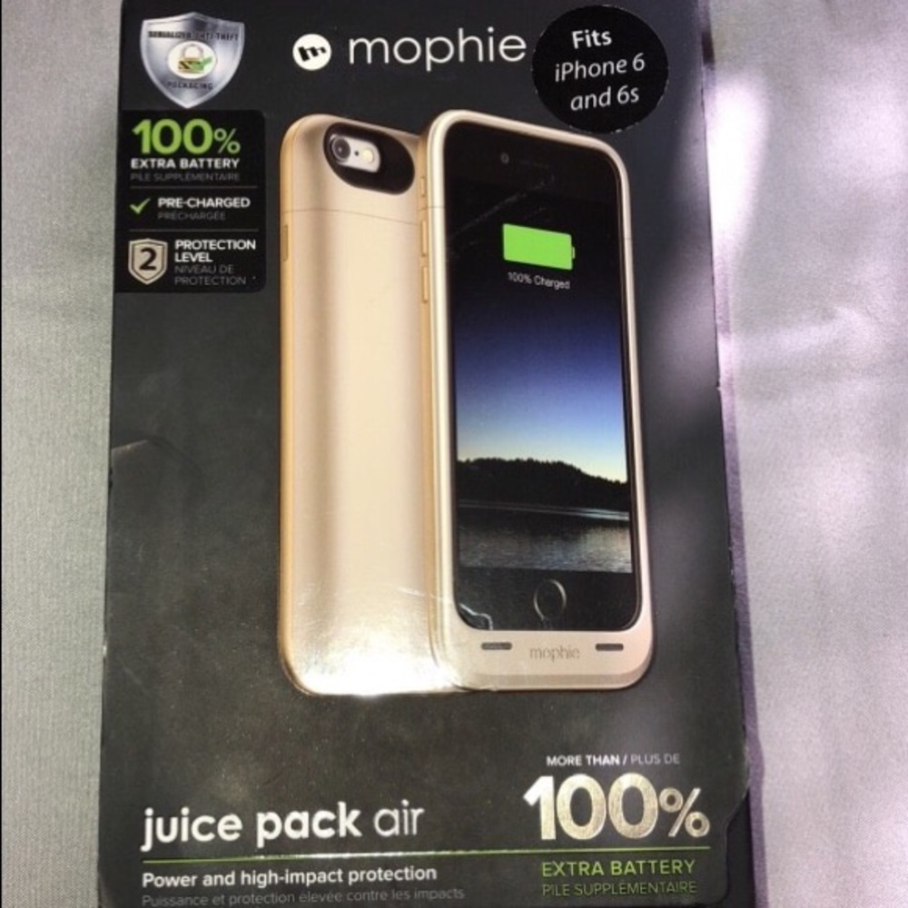 Gold Mophie iPhone 6 case